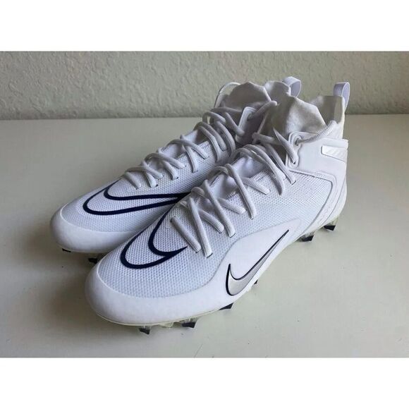 Men’s Sz 12.5 Nike Alpha Huarache 8 Elite White Lacrosse Cleats CW4447-101 - Picture 8 of 12